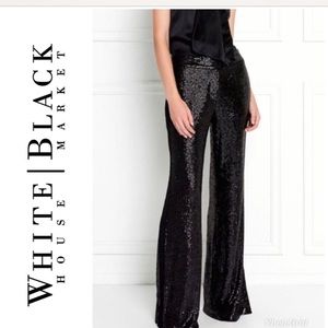 White House Black Market black sequin pant